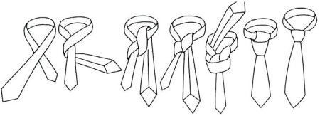 Галстук простым карандашом