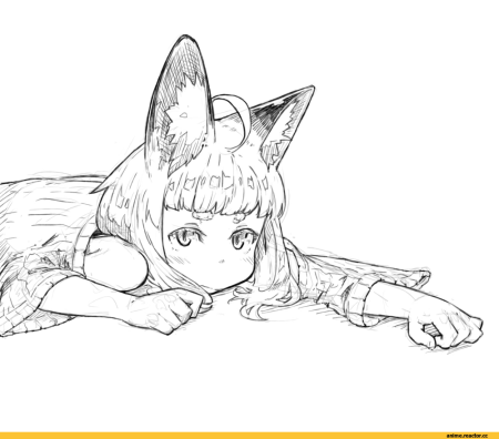 Раскраски аниме с ушками