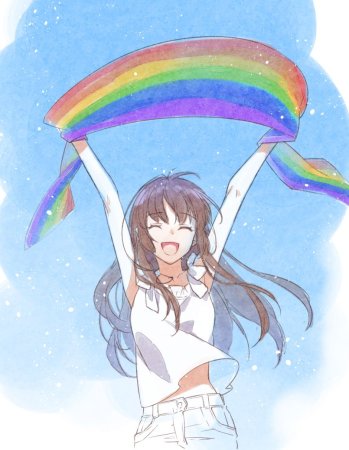 Радужная девочка аниме