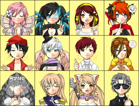 Рандомные персонажи из аниме