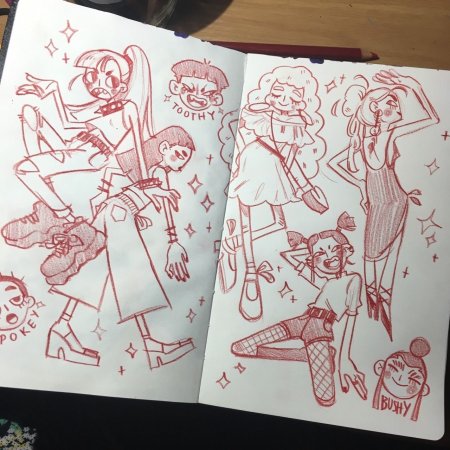 Персонажи для рисования в скетчбук