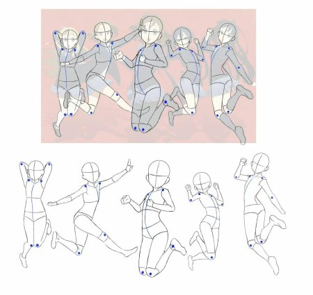 Коллективные позы для рисования