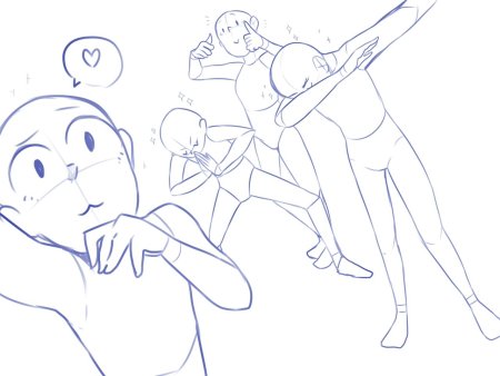 Смешные позы для рисования