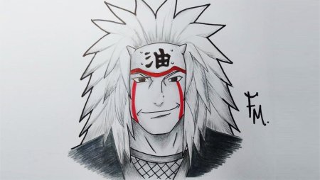 Наруто и Джирайя для срисовки