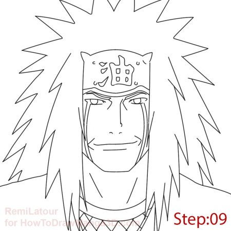 Наруто и Джирайя для срисовки