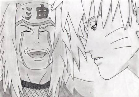 Наруто и Джирайя для срисовки