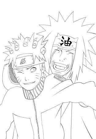 Раскраска Наруто Джирайя Минато