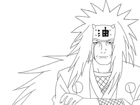 Раскраски Наруто Джирая