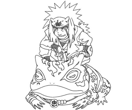 Раскраска Наруто Джурая