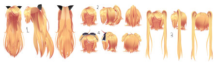 MMD DL hair хвост