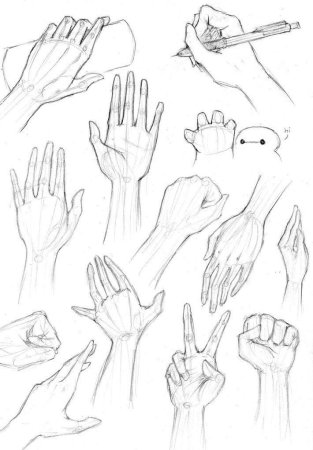 Рисовка рук
