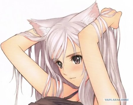 Аниме блондинка с ушками