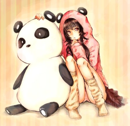Аниме девочка медведь
