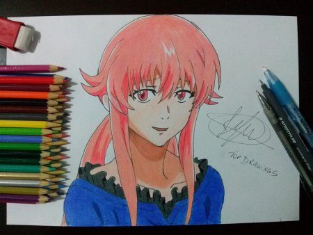 Аниме волосы юно Гасай