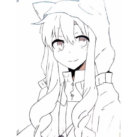 Рисунки для срисовки черно белые аниме