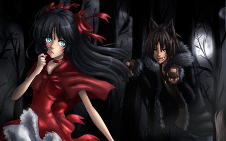 Красная шапочка и оборотень аниме