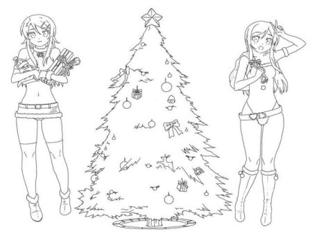 Рисунки на новый год для срисовки карандашом