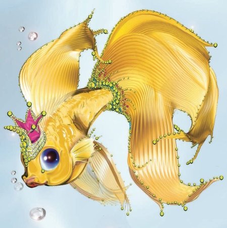 Золотая рыбка рисунок