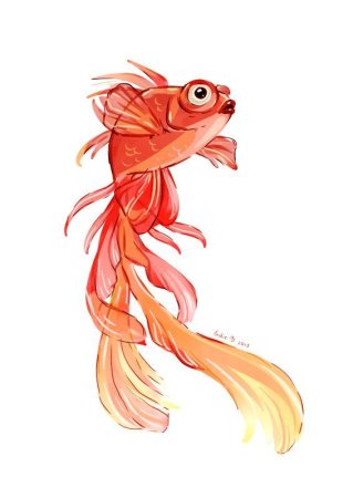 Тату Золотая рыбка эскизы