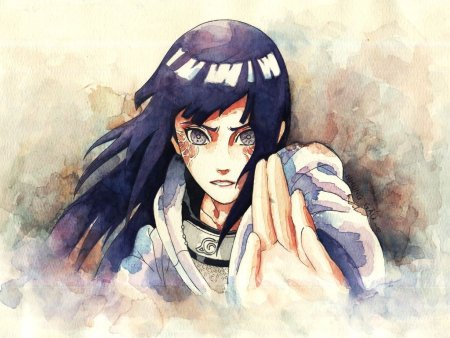 Хината Хьюга акварелью