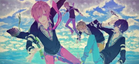 Аниме блондин в очках