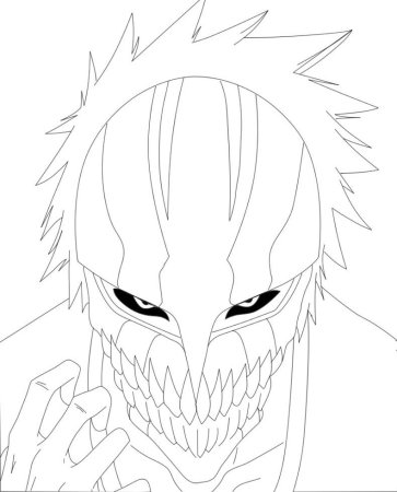 Ичиго Куросаки карандашом в маске