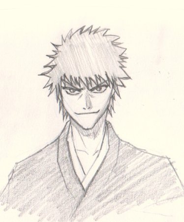 Ичиго Куросаки для срисовки
