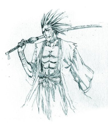 Кенпачи Зараки рисунок