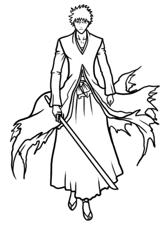 Рисунки Ичиго Куросаки в полный рост