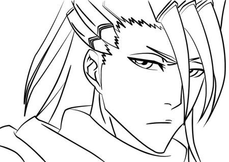 Бьякуя Кучики рисунок