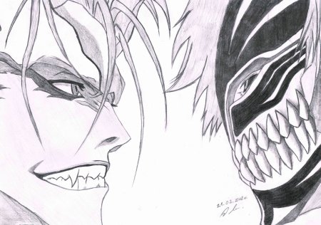 Ичиго Куросаки рисунок карандашом