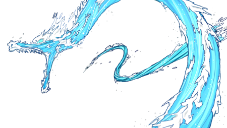 Всплеск воды аниме