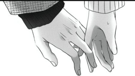 Аниме пара держатся за руки