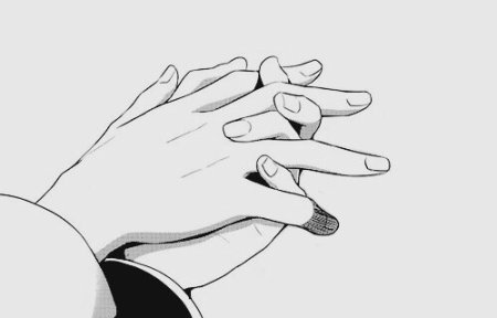 Переплететеные пальцы арт