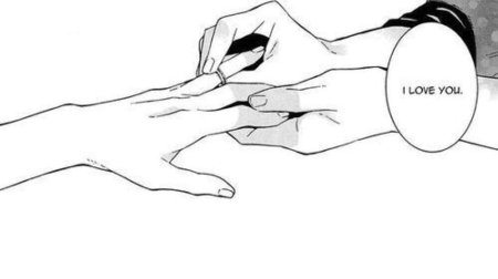 Аниме рука с кольцом