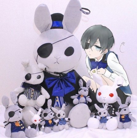 Аниме девушка с плюшевым мишкой