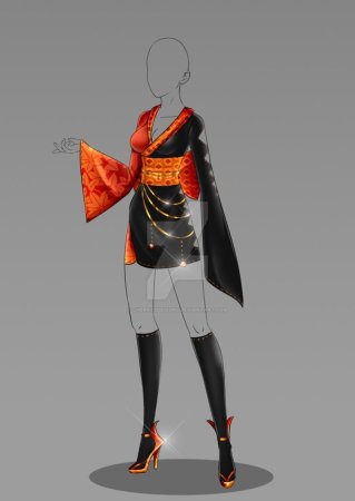 Референсы одежды в японском стиле