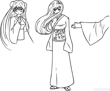 Кимоно рисунок