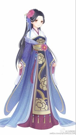 Аниме принцесса Японии в кимоно