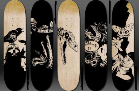 Красивые рисунки на скейт