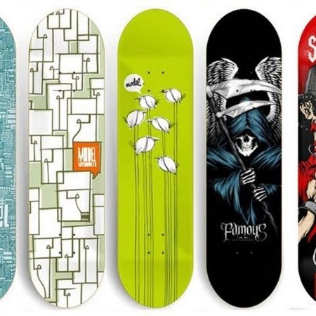 Скейт раскрашенный