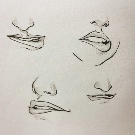 Губы скетч