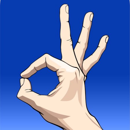 Кружочек пальцами