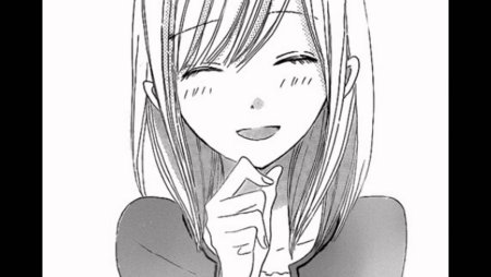 Аниме улыбка чб