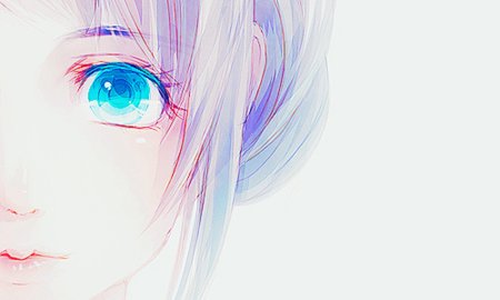 Половина лица аниме