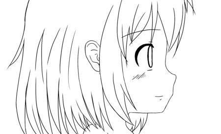 Аниме лицо сбоку девушка