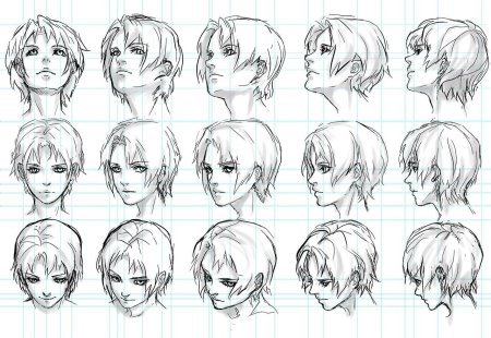 Аниме голова полубоком