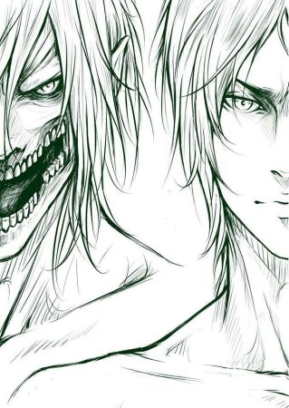 Эрен Титан набросок