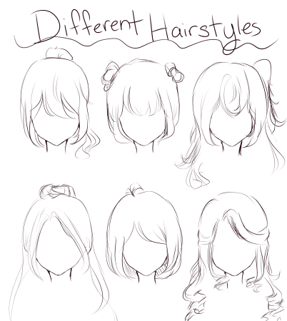 Как нарисовать волосы аниме
