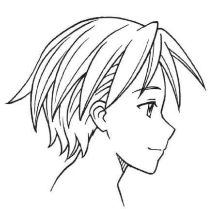 Аниме мужские прически сбоку